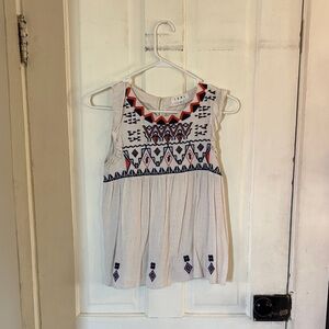 THML women’s Sleeveless top - Cream, Navy & Orange